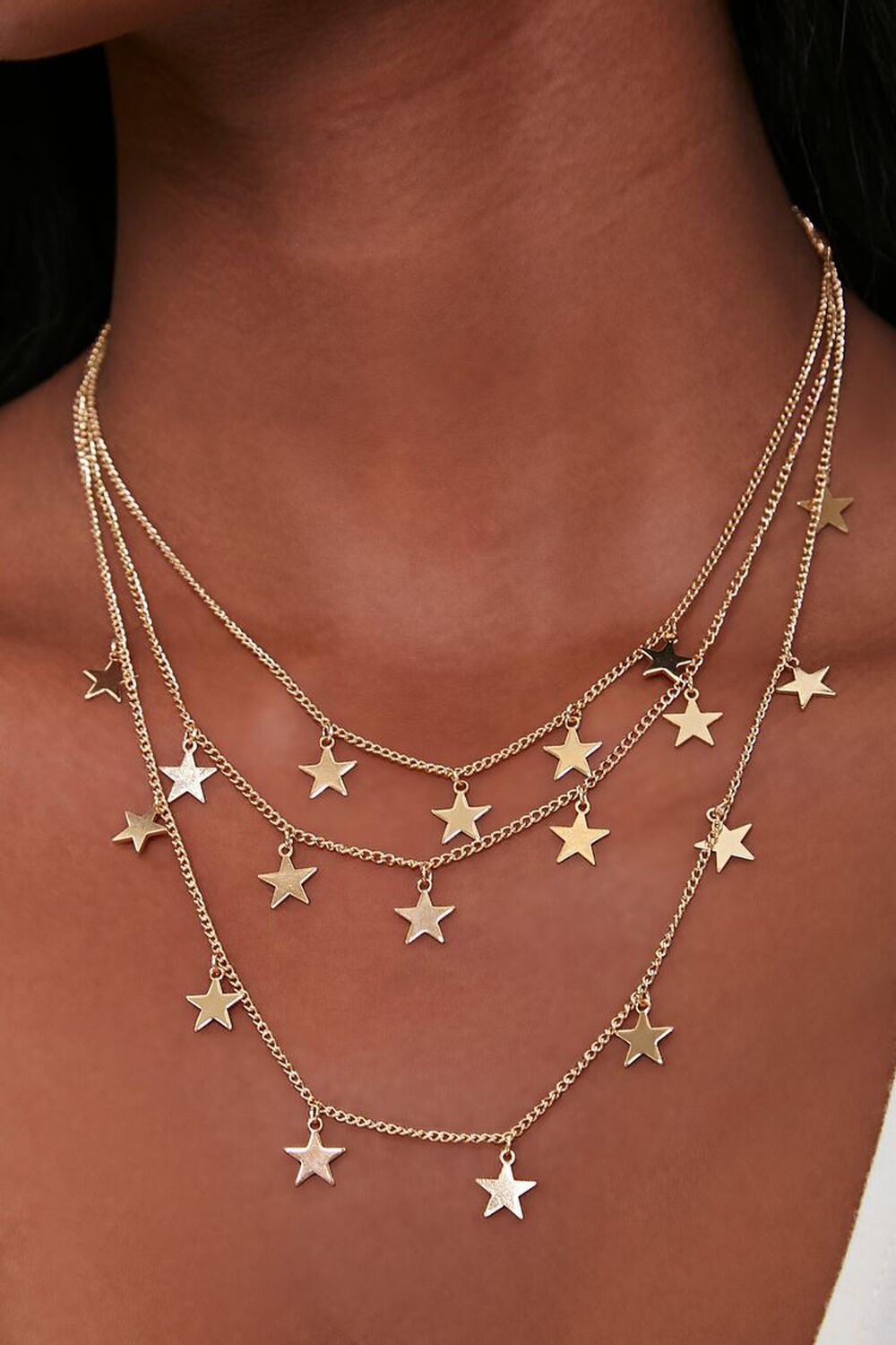 GOLD Star Charm Layered Necklace, image 1