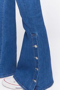 Button-Hem Flare Jeans, image 5