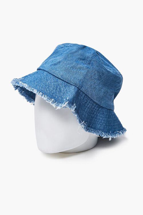 DENIM Frayed Denim Bucket Hat, image 2