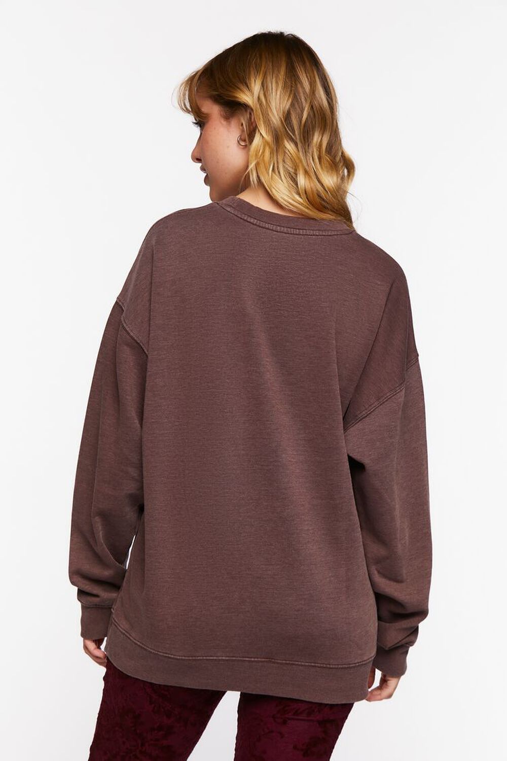 BROWN/MULTI Oversized Whitney Houston Graphic Pullover, image 3