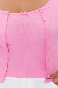 PINK ICING Plus Size Picot Cardigan Sweater, image 5