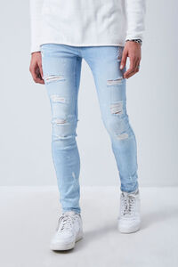 Paint Splatter Distressed Skinny Jeans, image 4