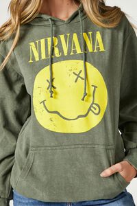 GREEN/MULTI Nirvana Graphic Drawstring Hoodie, image 5