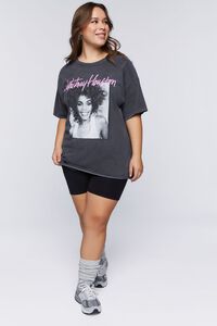 CHARCOAL/MULTI Plus Size Whitney Houston Graphic Tee, image 4