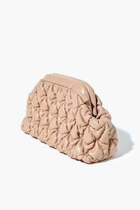 TAUPE Quilted Faux Leather Crossbody Bag, image 2