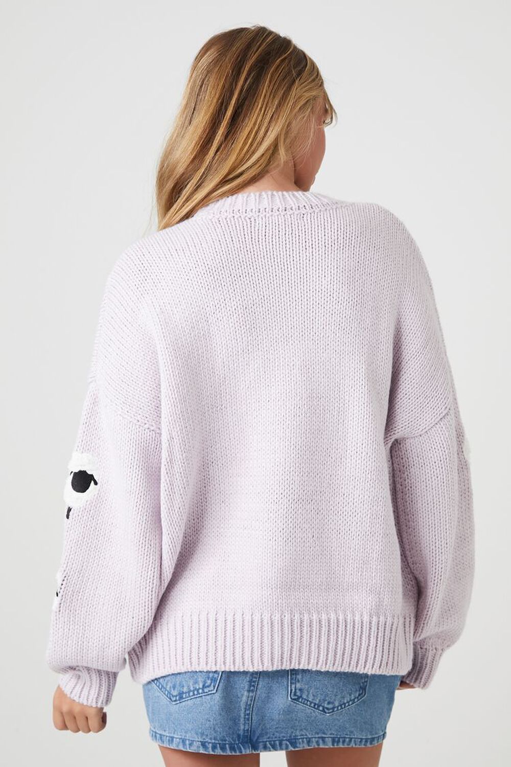 LAVENDER Sheep Drop-Sleeve Sweater, image 3
