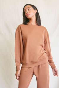 MOCHA French Terry Crew Pullover, image 5