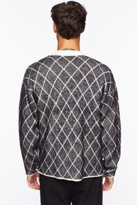 BLACK/MULTI Lattice Cardigan Sweater, image 3