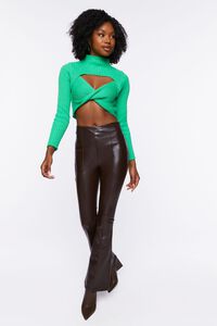 GREEN Twist-Front Combo Sweater, image 5