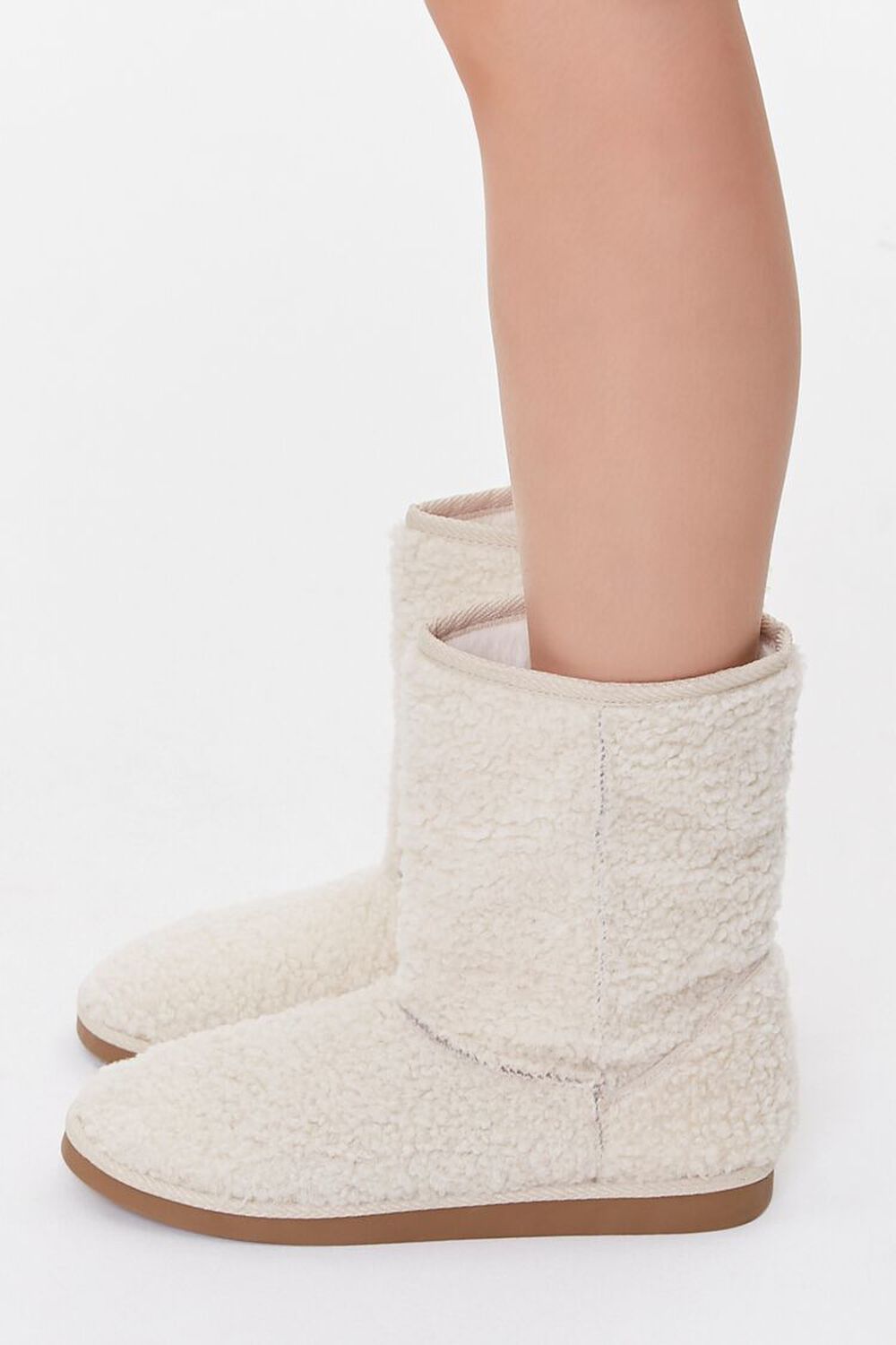 CREAM Faux Shearling Slip-On Booties, image 2