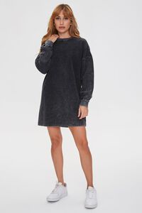 CHARCOAL Fleece Sweatshirt Dress, image 4