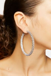 Oversized Rhinestone Hoop Earrings, image 2