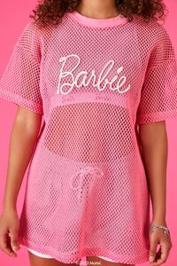 PINK/MULTI Barbie Netted Mesh Tee, image 5
