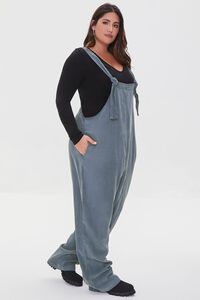 STEEPLE GREY Plus Size Twill Overalls, image 2