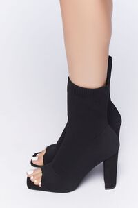 BLACK Open-Toe Sock Booties, image 2