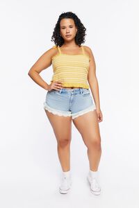 YELLOW GOLD Plus Size Tie-Strap Crop Top, image 4
