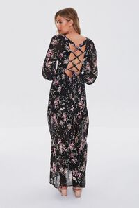 BLACK/MULTI Floral Print Maxi Dress, image 4