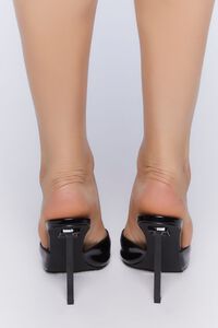 BLACK Slip-On Faux Patent Leather Heels, image 3