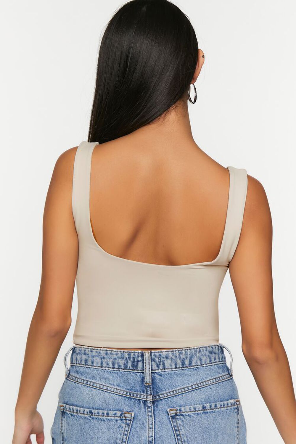 NEUTRAL GREY Cropped Tank Top, image 3