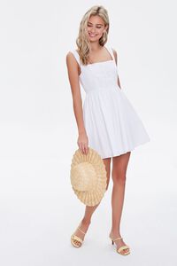 WHITE Fit & Flare Mini Dress, image 1