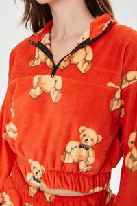 RUST/MULTI Teddy Bear Half-Zip Pullover, image 5
