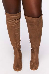 TAUPE Over-the-Knee Lug-Sole Boots (Wide), image 4