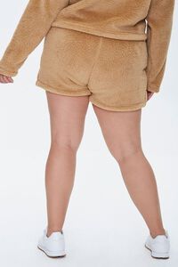 CAMEL Plus Size Fuzzy Shorts, image 4