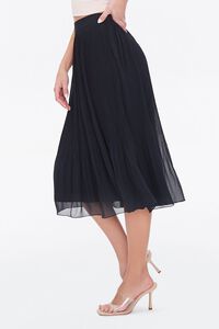 BLACK Knee-Length Pleated Skirt, image 3