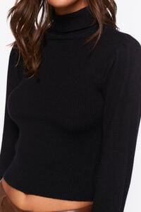 BLACK Long-Sleeve Turtleneck Sweater, image 5