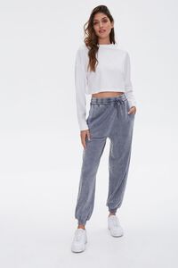 CHARCOAL Side-Striped French Terry Joggers, image 4