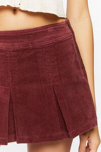 MERLOT Pleated Corduroy Mini Skirt, image 6
