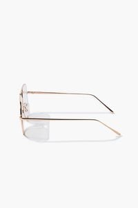 GOLD/CLEAR Wire-Frame Reader Glasses, image 4