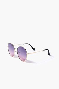 Round Ombre Metal Sunglasses, image 2