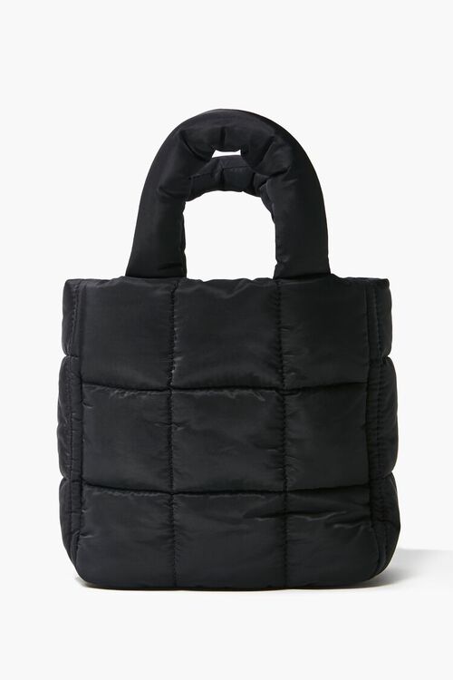 BLACK Quilted Tote Bag, image 5