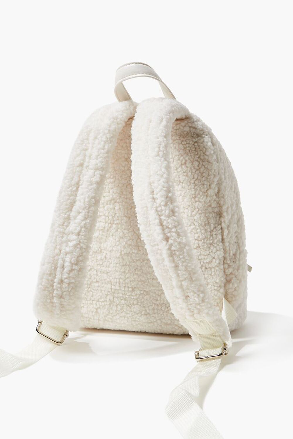 Faux Shearling Zippered Backpack, image 3