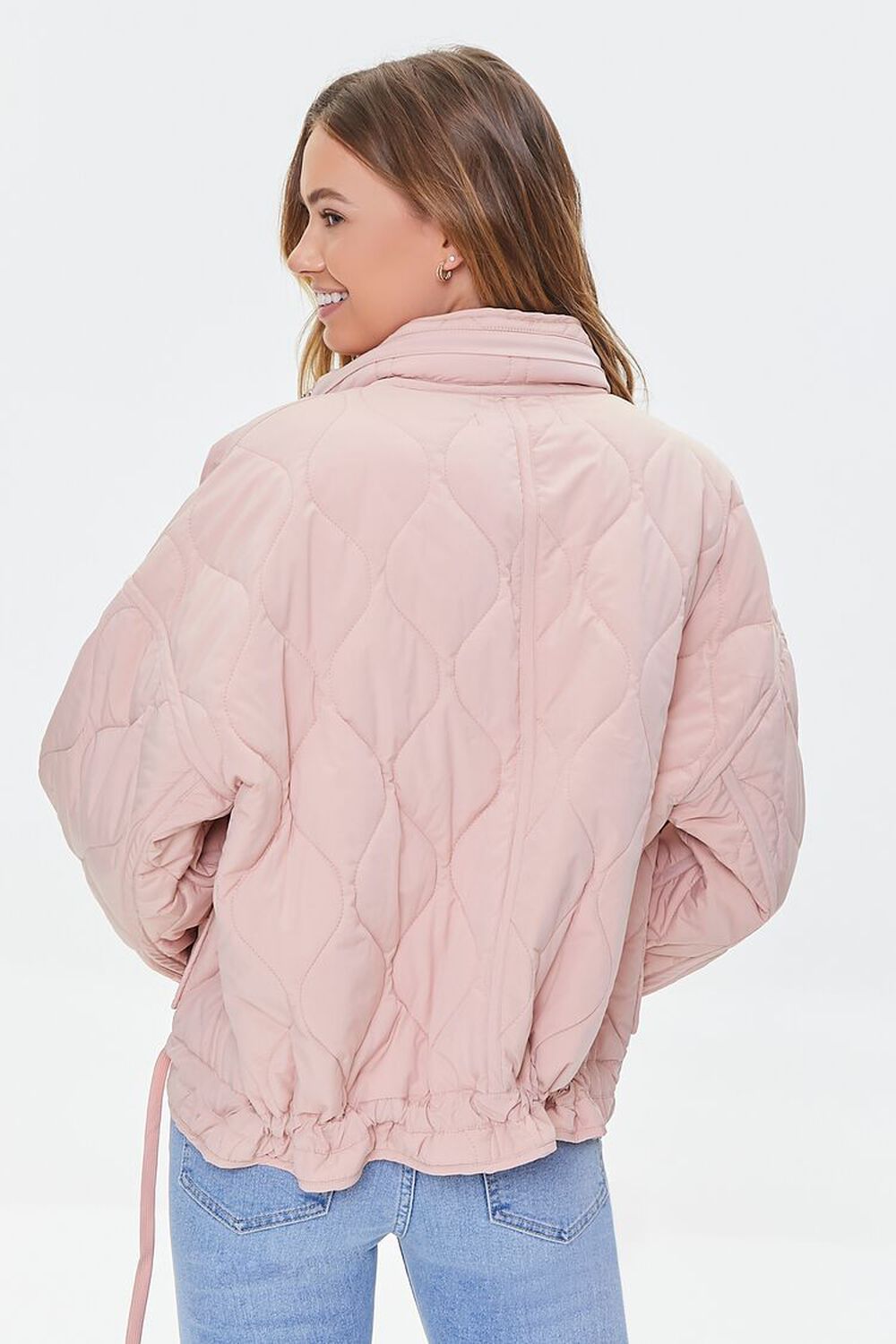 SEASHELL PINK Quilted Zip-Up Jacket, image 3