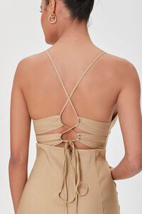 CAPPUCCINO Lace-Back M-Slit Maxi Dress, image 5