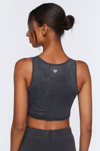 CHARCOAL Active Seamless Ribbed Crop Top, image 3