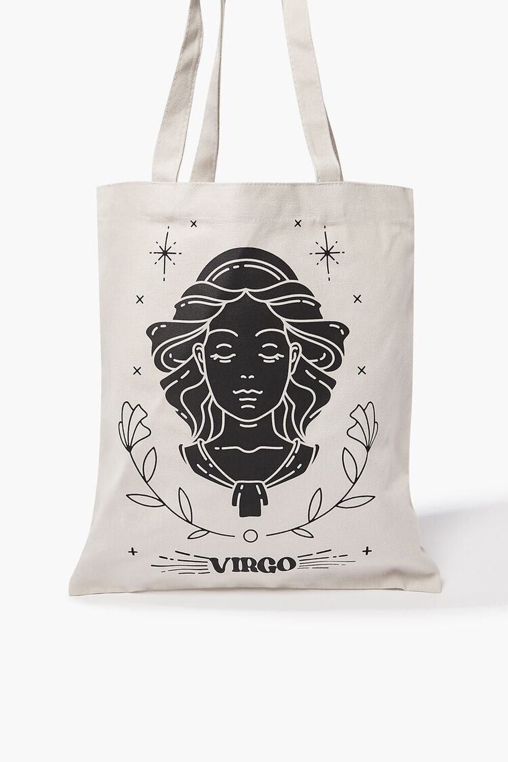 VIRGO/GREY Zodiac Graphic Tote Bag, image 1
