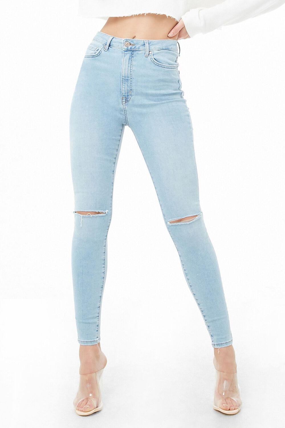 Sculpted High-Rise Skinny Jeans, image 1