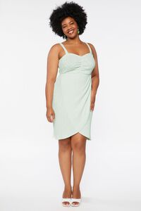 MINT Plus Size Ruched Mini Dress, image 4