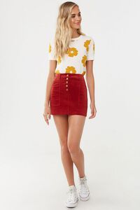 Velvet A-Line Mini Skirt, image 4