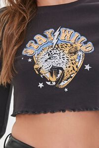 CHARCOAL/MULTI Stay Wild Graphic Crop Top, image 5