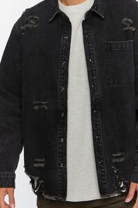 BLACK Distressed Long-Sleeve Shirt, image 5