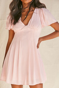 PINK Bell Sleeve Fit & Flare Dress, image 5