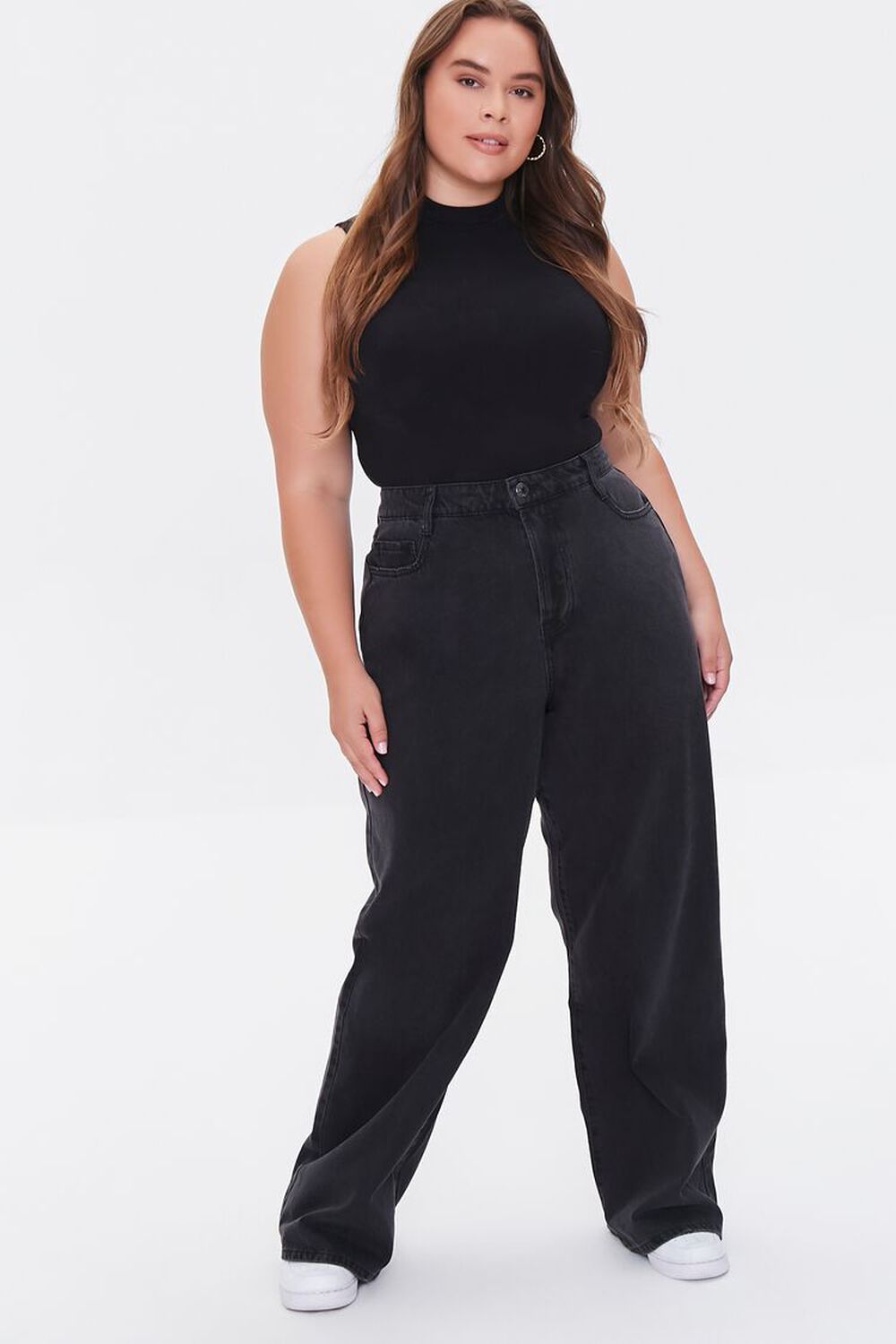 Plus Size High-Rise Straight Jeans