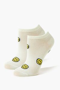 Happy Face Print Ankle Socks, image 1
