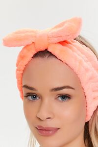 CORAL Bow Terry Cloth Headwrap, image 2