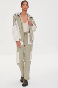 SAGE/MULTI Colorblock Zip-Up Hooded Jacket, image 4