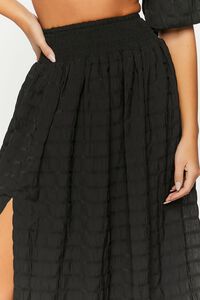 BLACK Side Slit Maxi Skirt, image 5